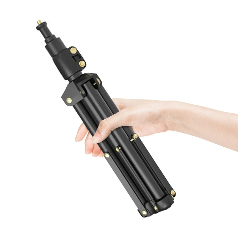 LUXCEO 1pc L06 Foldable 40cm Table Tripod Light Stand with 1/4 Screw for Smartphone Camera Video Light Panel Ring Light