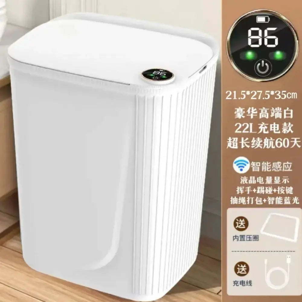 Smart Sensor Trash Can - 20L Automatic Wastebin with Type-C Charging for Kitchen and Bathroom