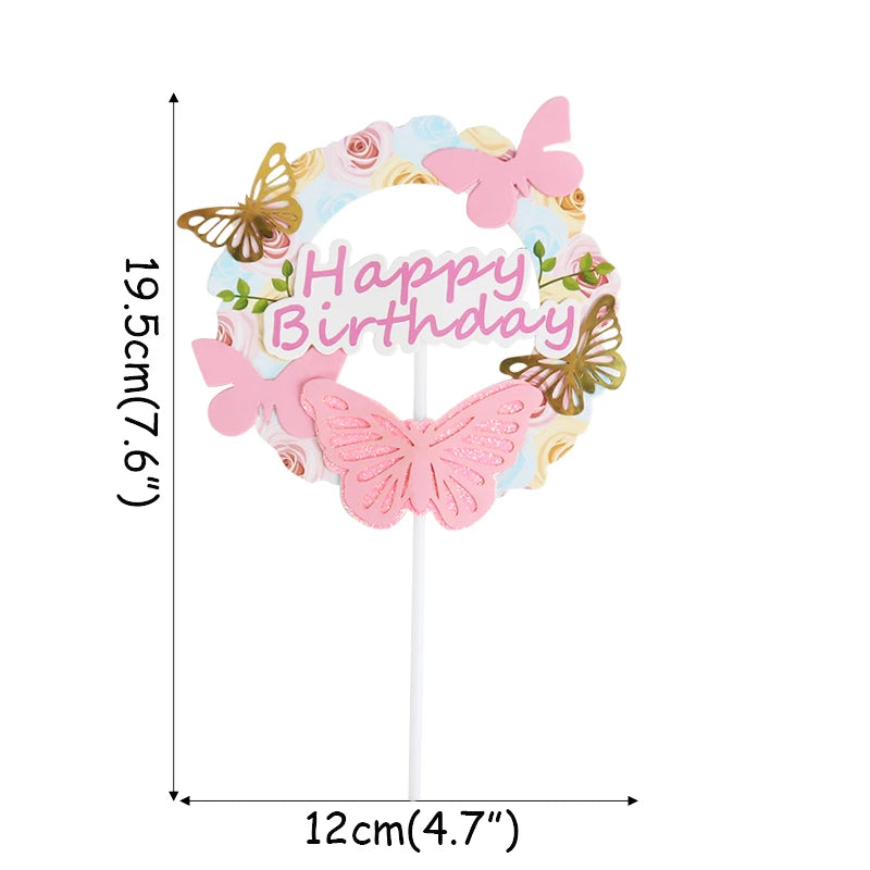 Butterfly Party Tableware Set - Disposable Plates Napkins Cups Tablecloth for Baby Shower Birthday