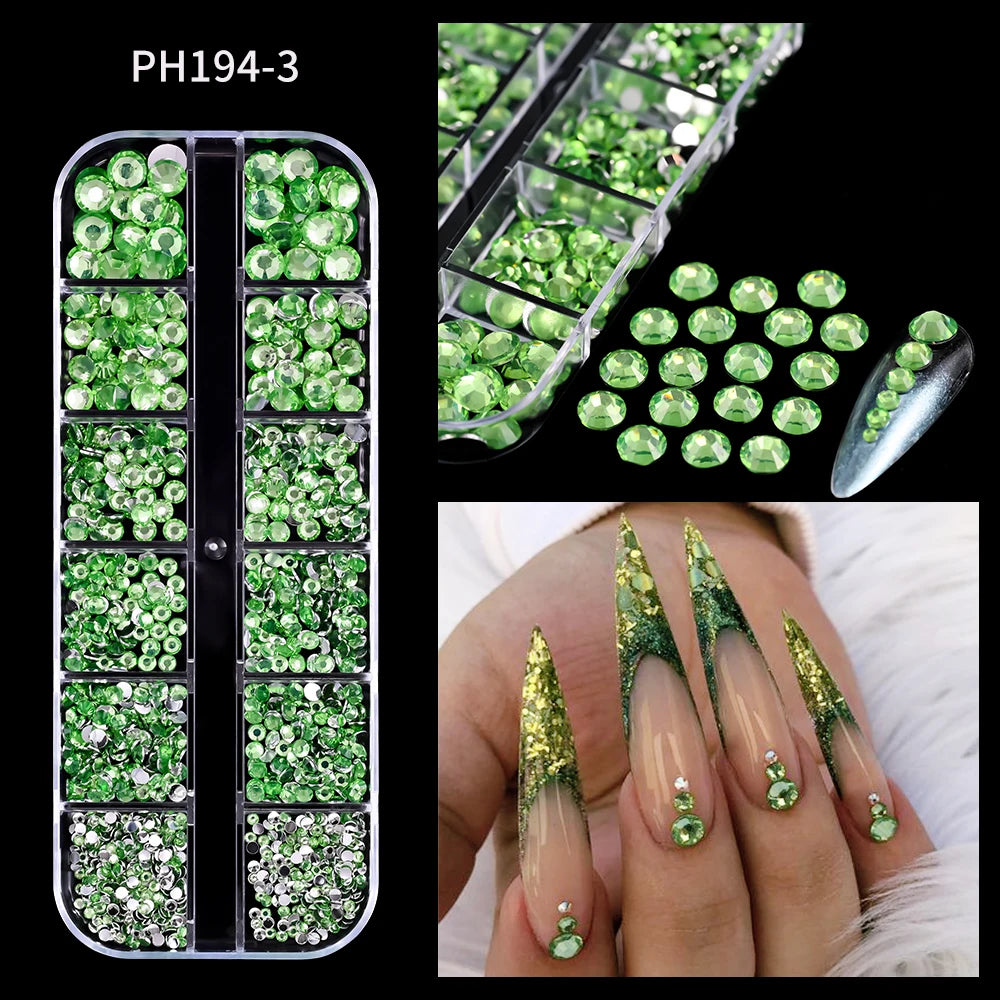 Mini Caviar Beads Nail Art Set - GoldSilver Micro Ball Charms with Magnetic Pen
