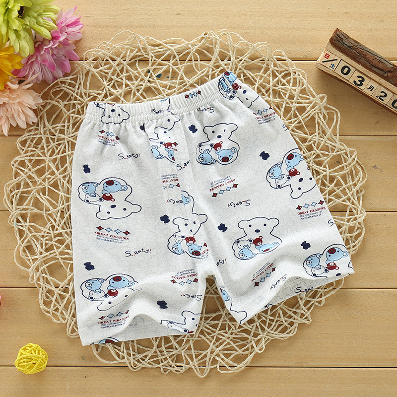 Kids Cotton Summer Shorts - Breathable Casual Beach Pants for Boys Girls