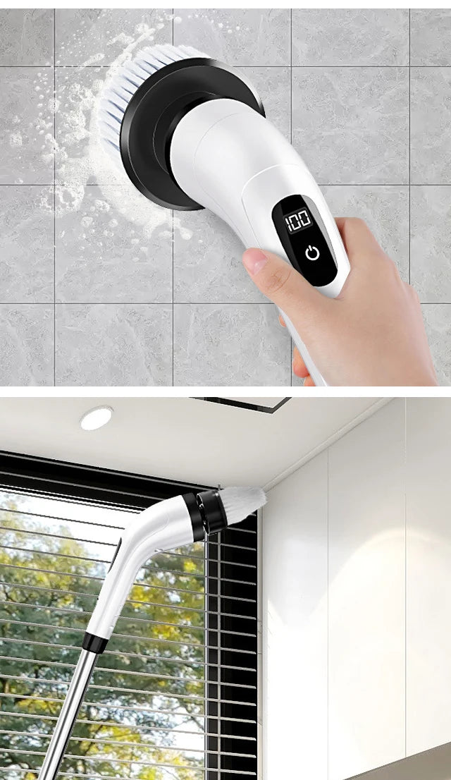 Multipurpose Electric Spin Scrubber - Cordless Cleaning Brush for Kitchen Bathroom