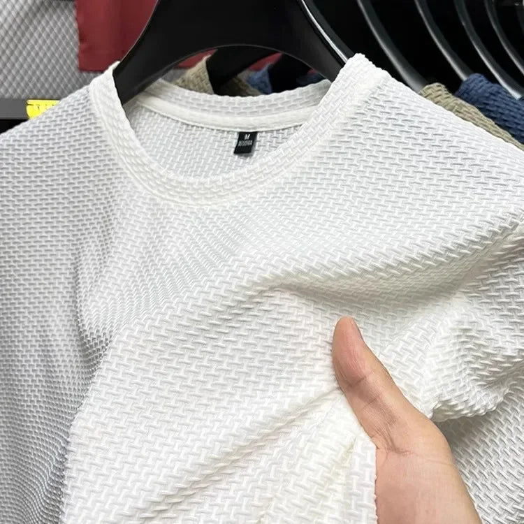 Men's Ice-Silk Mesh T-Shirt – Cool Breathable Summer Top