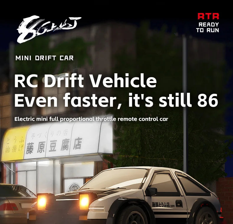 164 RC Drift Car - High-Speed Mini Remote Control Racing Car for Desktop Fun - ZOOMNSTORE