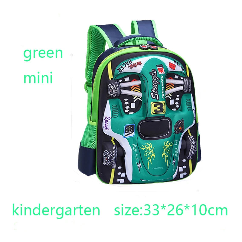 Waterproof 3D Car Backpack - Lightweight Preschool School Bag for Kids - ZOOMNSTORE
