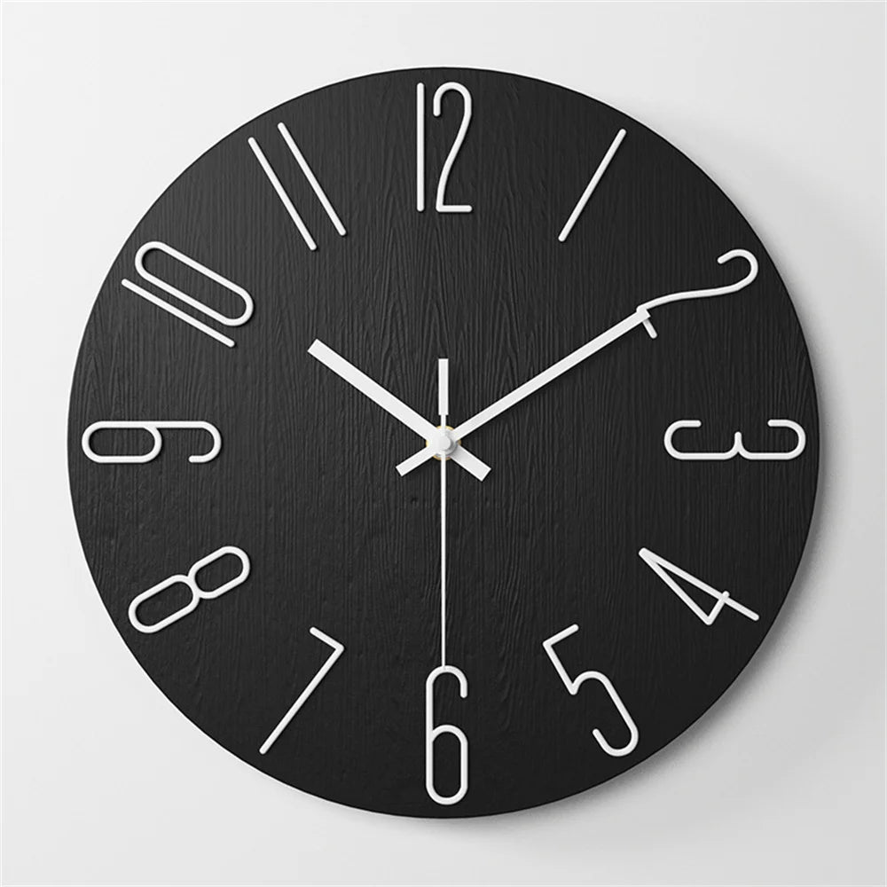 Battery-Powered 12-Inch Analog Wall Clock - Small Clock for Home Office Kitchen and Classroom