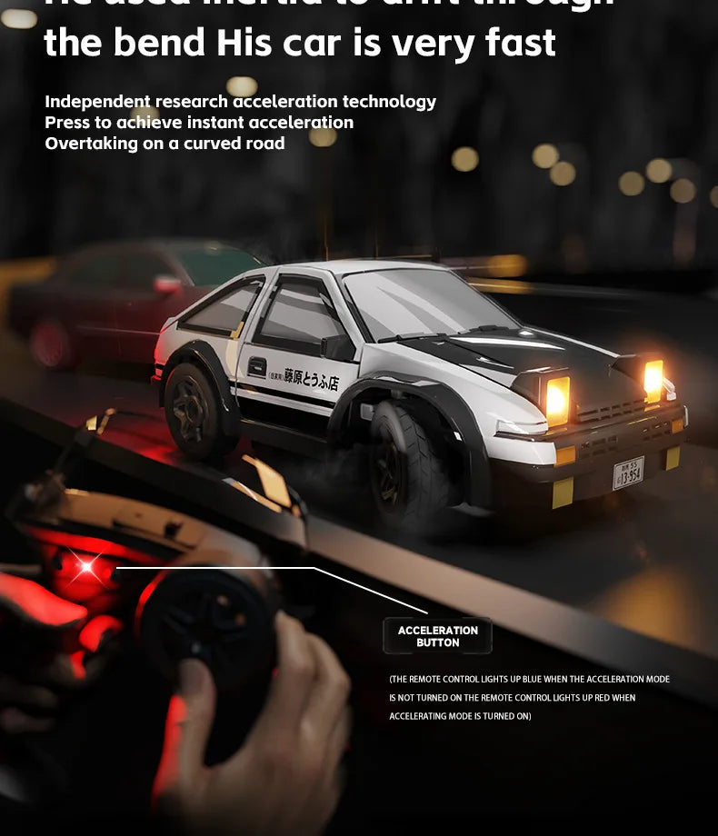 164 RC Drift Car - High-Speed Mini Remote Control Racing Car for Desktop Fun - ZOOMNSTORE