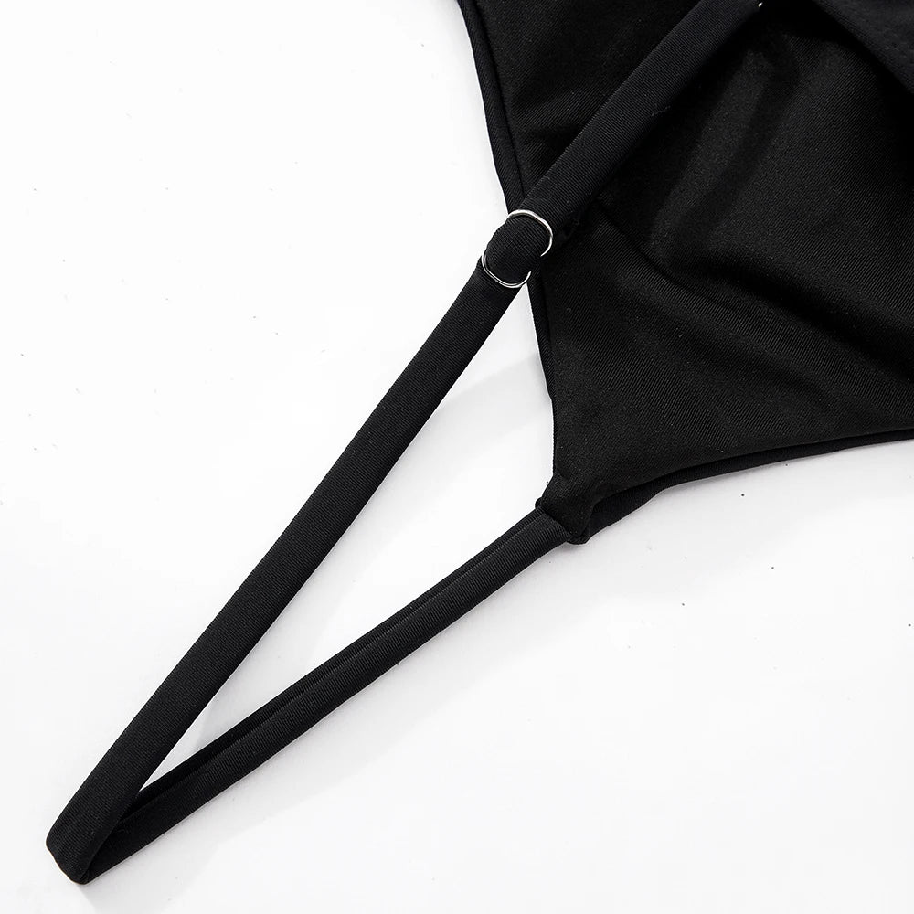 One Piece Swimsuit Woman Mesh See-thourgh Swimwear Women Sexy Push Up Monokini Ladies High Waist Bikini Beachwear Bathing Suits
