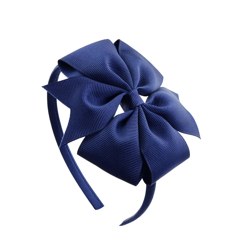 Handmade Hair Bows for Baby Girls - Cute Solid Headbands in 20 Colors