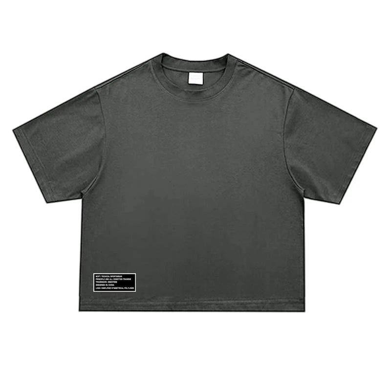 Oversized Boxy Fit Dropped Shoulders Running T-shirts Mens Cotton Heavyweight Half Sleeve Sports T Shirts Casual Gym Clothing