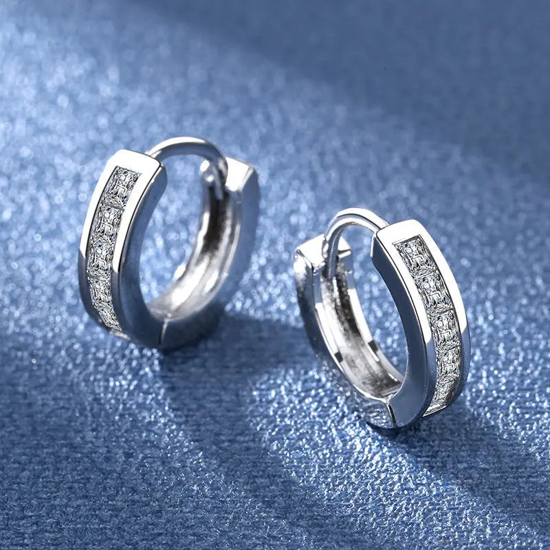 925 Sterling Silver CZ Stud Earrings - Cute Fashion Jewelry for Women and Teens