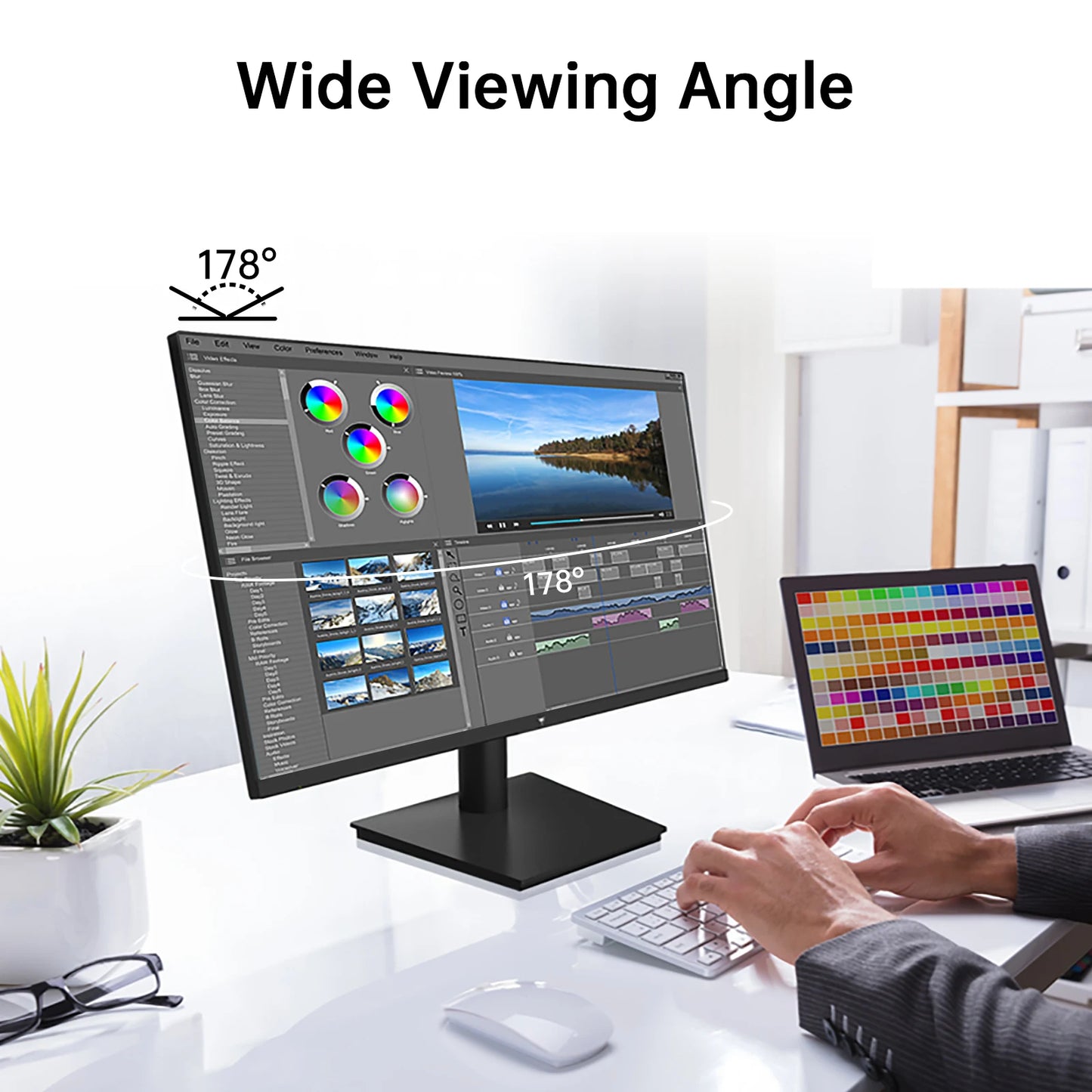 24 Inch 1080P Monitor - Gaming Monitor with Free Sync Display & 100Hz Refresh Rate
