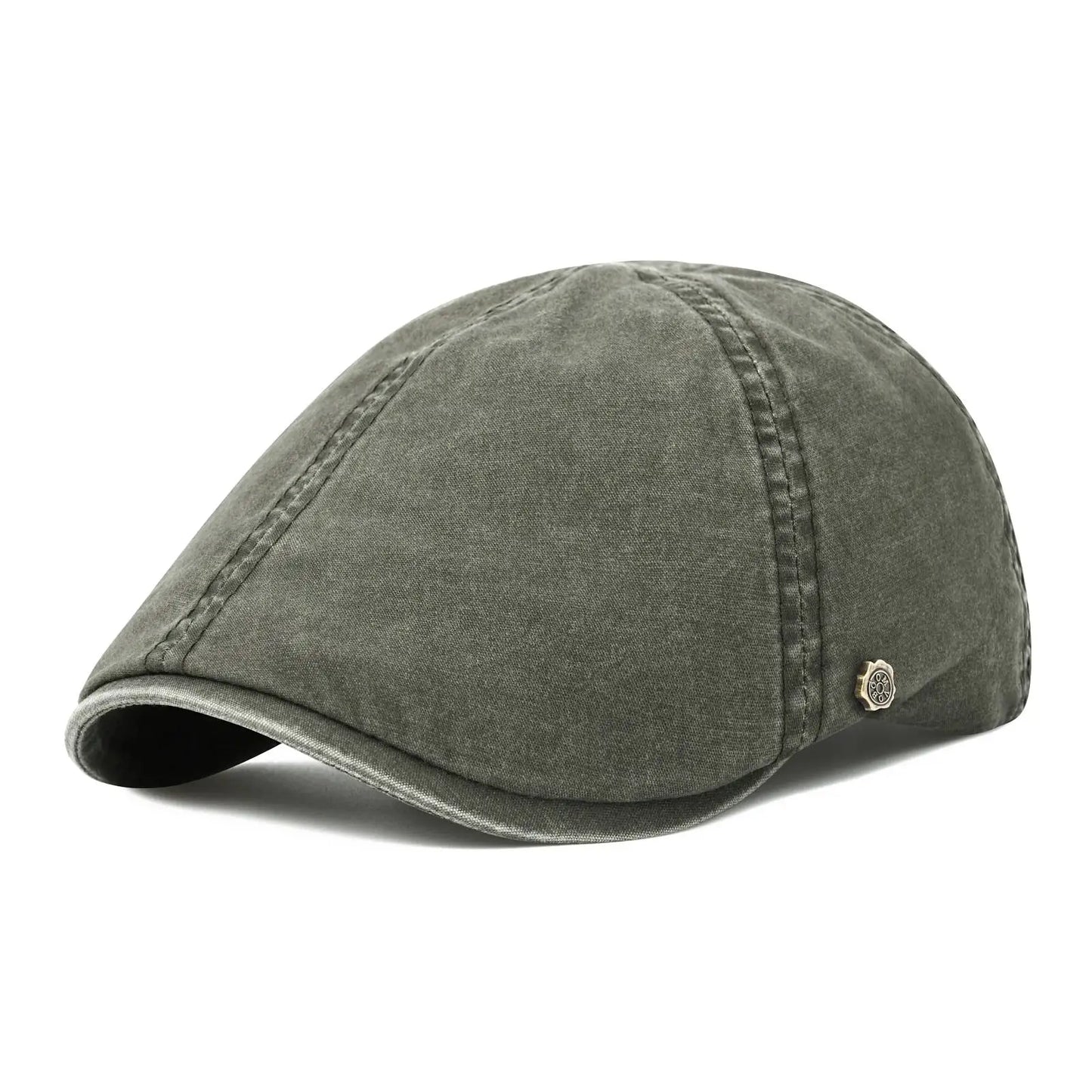 VOBOOM Classic Cotton Flat Cap Ivy Caps Men Women Newsboy Cabbie Driver Hat Season Flat CapSolid Color Casual Camouflage Beret