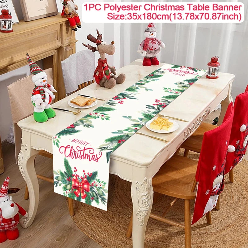 Christmas Table Runner - Holiday Decor for Home 2024 New Year Gift 2025