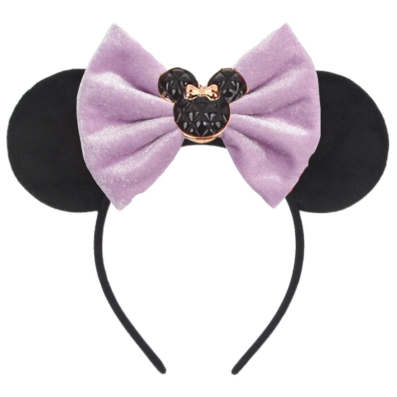 Mickey Mouse Ears Headband - Sequin Hair Bow for Halloween Festival and Cosplay