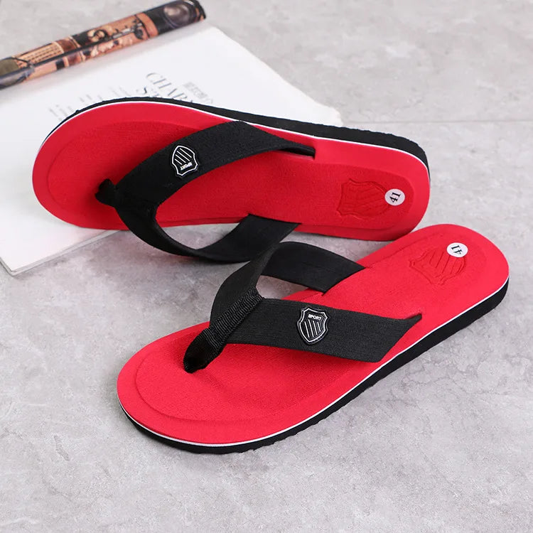Mens Casual Flip Flops - Non-Slip Summer Beach Slides