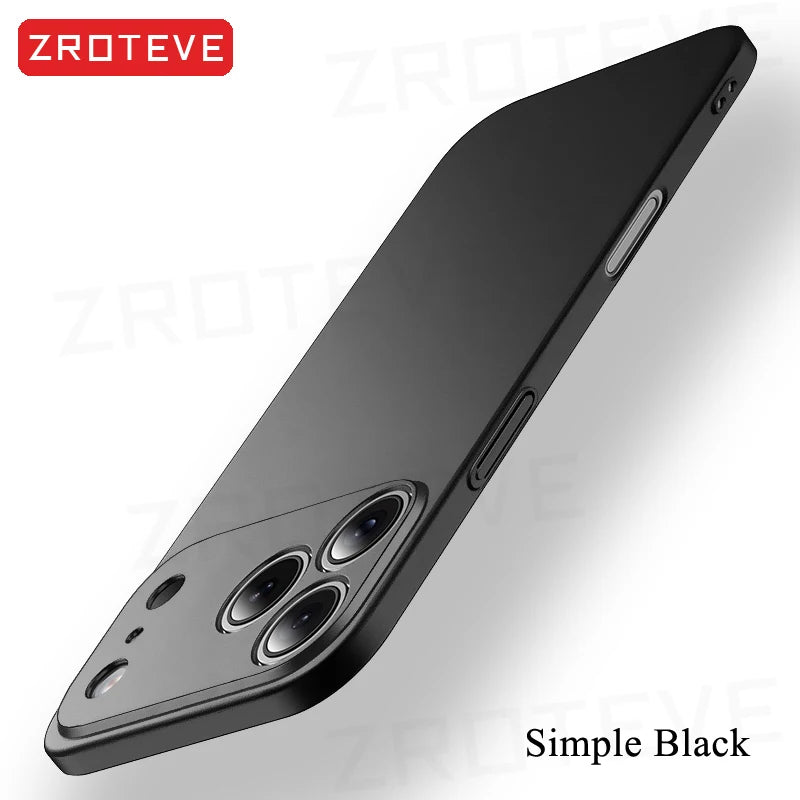 ZROTEVE Slim Matte Hard PC Case for iPhone 12-17 Pro Max Plus - ZOOMNSTORE