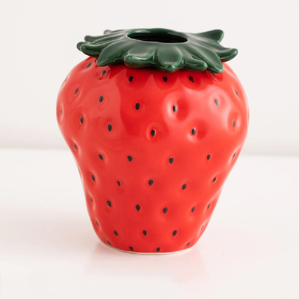 Strawberry Ceramic Vase - Floral Home Decor Ornaments - ZOOMNSTORE
