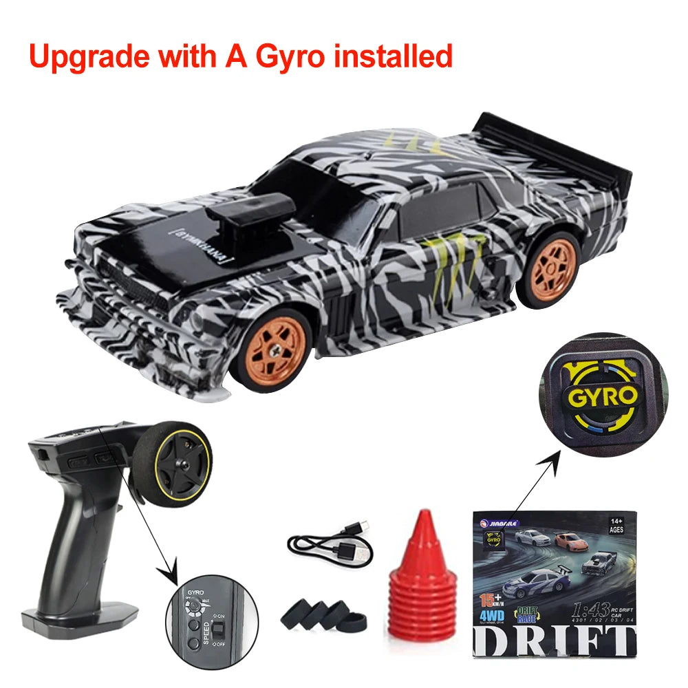 Upgraded 143 RC Drifting Car - High Speed 4WD Radio Control Mini Vehicle - ZOOMNSTORE