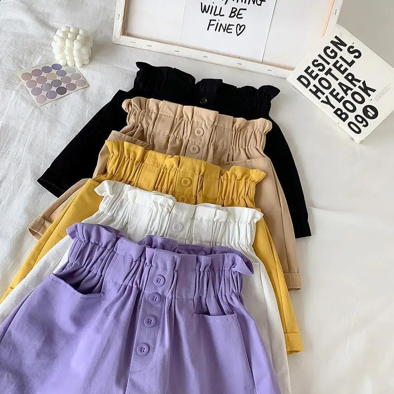 Korean Girls Casual Shorts - Thin Summer Trousers for Kids 3-12Yrs