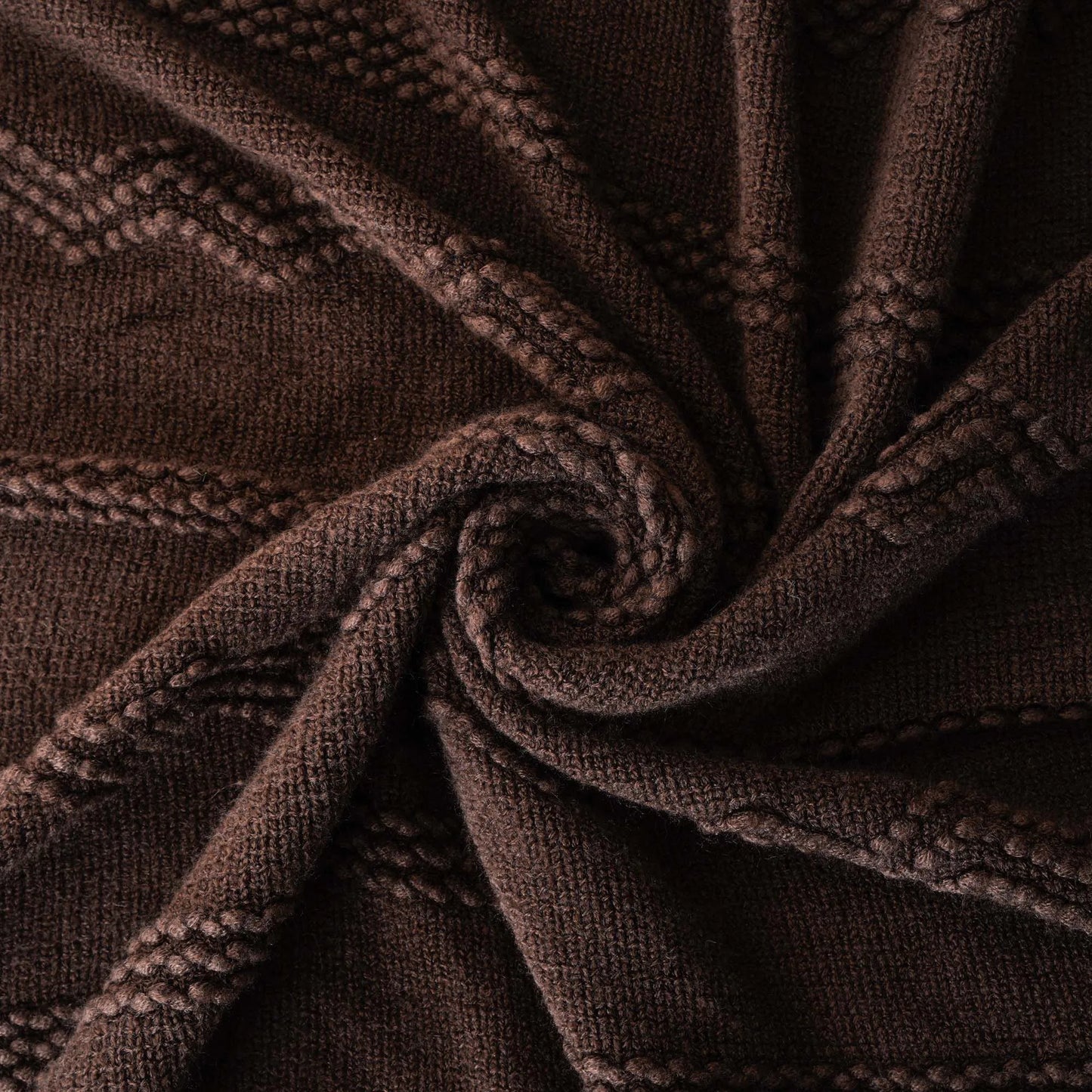 Caramel Knit Throw Blanket - Lightweight Plaid Blanket for Couch and Bed