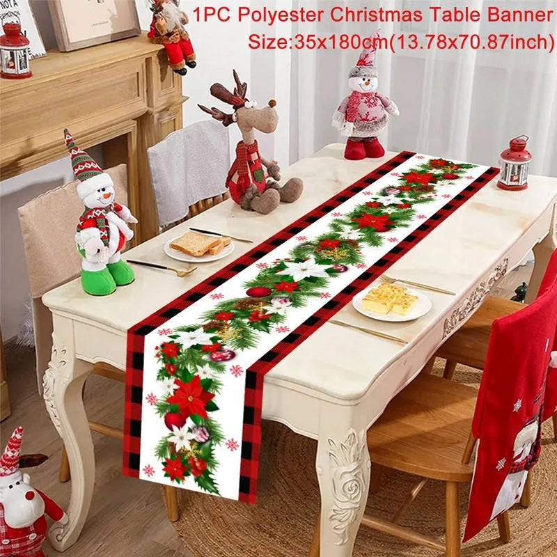 Christmas Table Runner - Holiday Decor for Home 2024 New Year Gift 2025