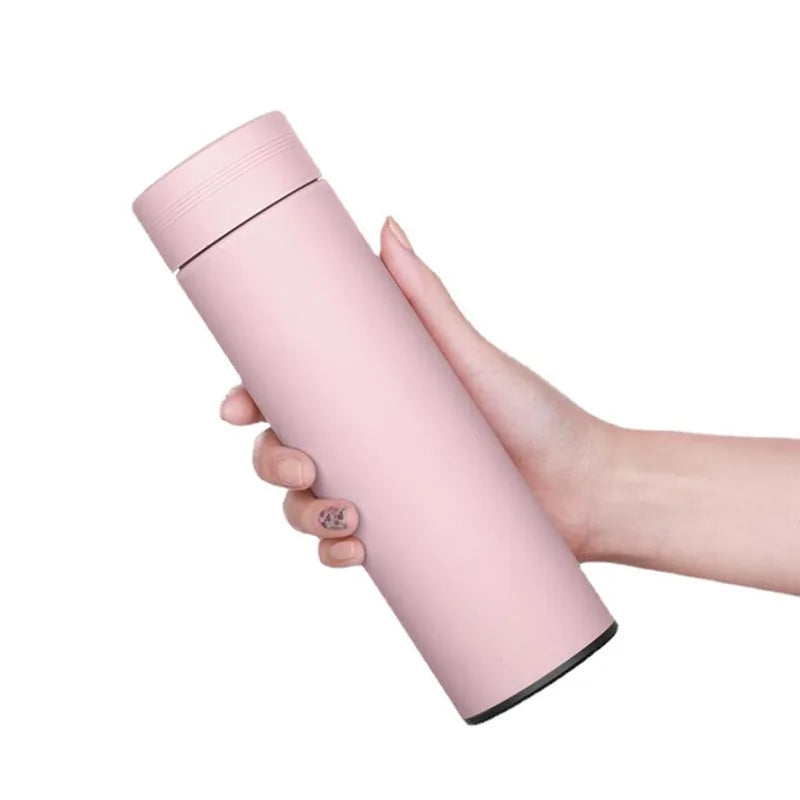 Smart Stainless Steel Water Bottle - 500ml Thermos with Temperature Display Leakproof Vacuum Flask Ideal Coffee Cup Gift - ZOOMNSTORE