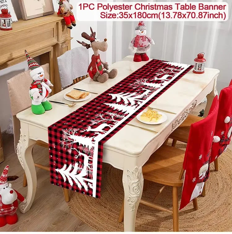 Christmas Table Runner - Holiday Decor for Home 2024 New Year Gift 2025