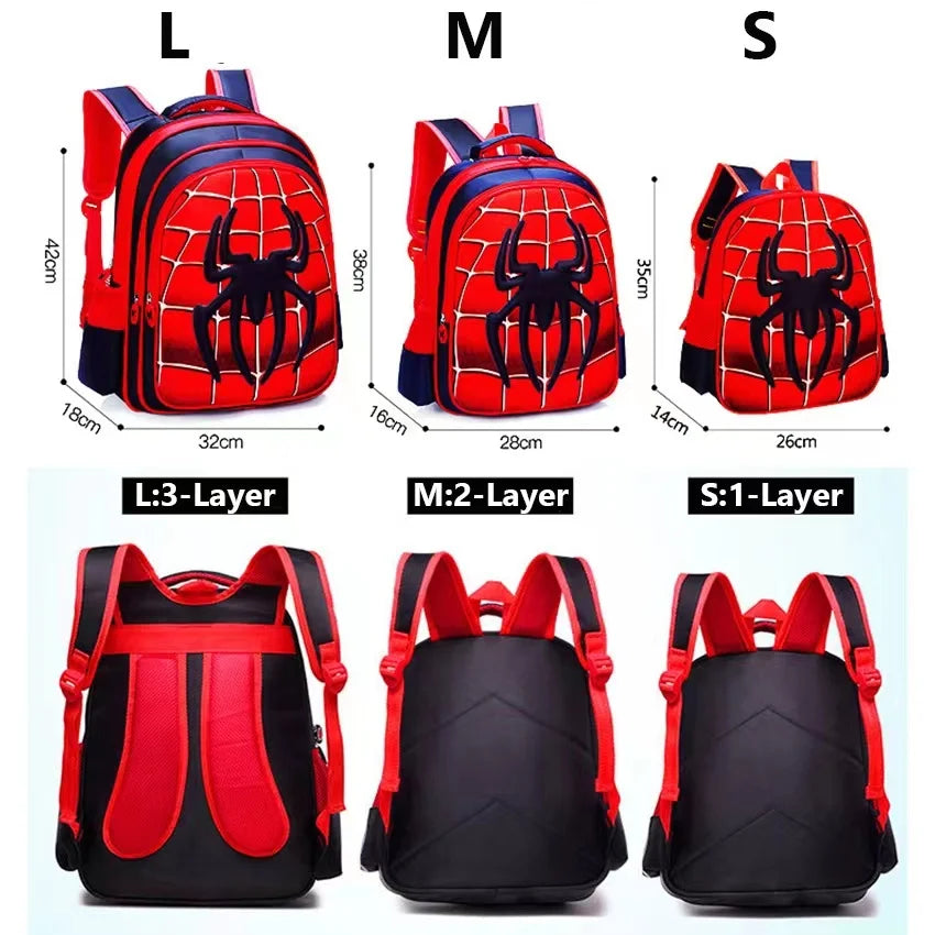 3D Kids Backpack - Durable Spider King Design - ZOOMNSTORE