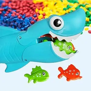 Shark Grabber Bath Toys with Teeth Biting Action Include 4 Toy Fish, Swim Toys Pool Bathtub for Kids Boys Girls Toddlers,gift