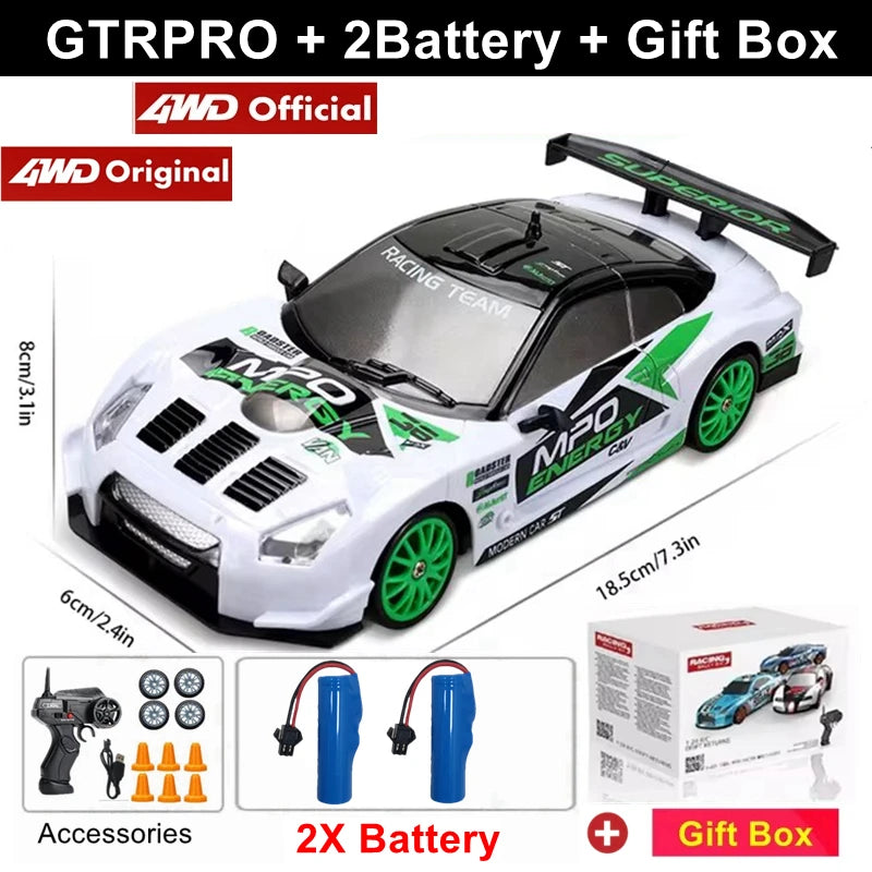 RC Drift Car 4WD - LED Remote Control Racing Vehicle for Kids Adults