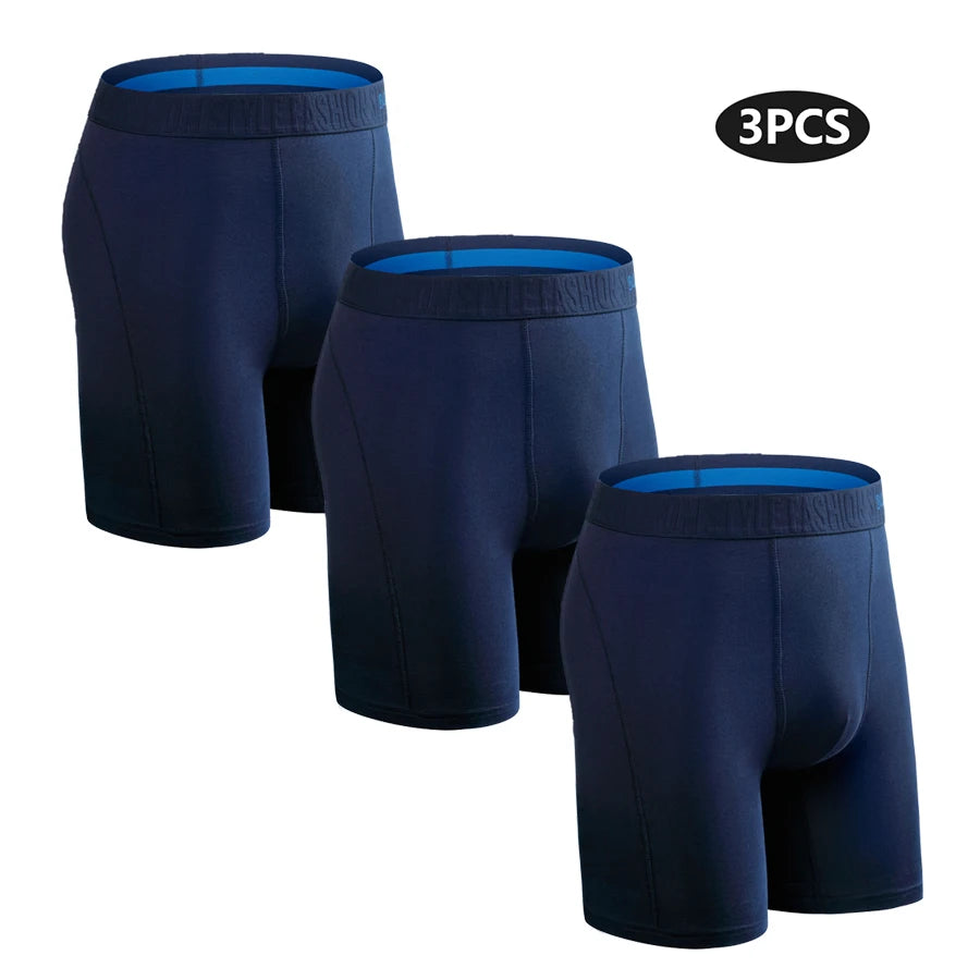 Mens Cotton Boxer Briefs - 3 Pack Comfortable Underwear