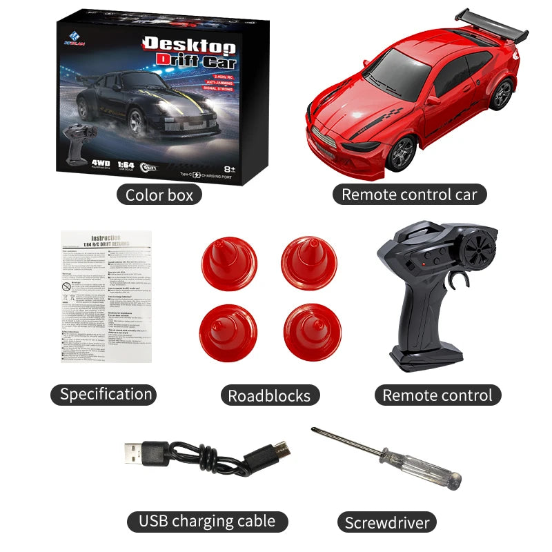 164 Drift RC Car - 2025 Kf20 Four-Wheel Remote-Controlled Racing Toy - ZOOMNSTORE