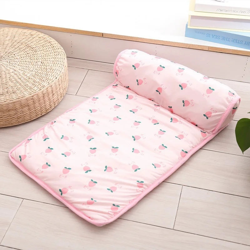 Cooling Dog Mat Summer Pad Breathable Pet Bed Sofa Washable Blanket for Small Medium Large Dogs And Cats