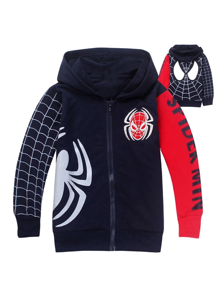 Spider-Man Halloween Hoodie - Boys Zipper Sweatshirt 2025