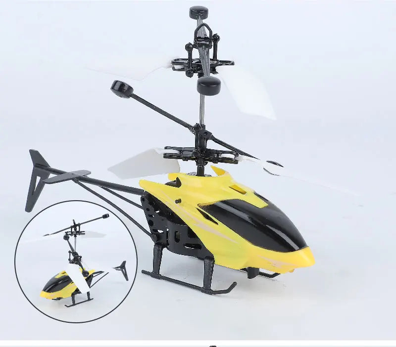 Rechargeable Mini RC Drone - Safe Fall-Resistant Helicopter Toy for Kids No Remote Control Battery - ZOOMNSTORE