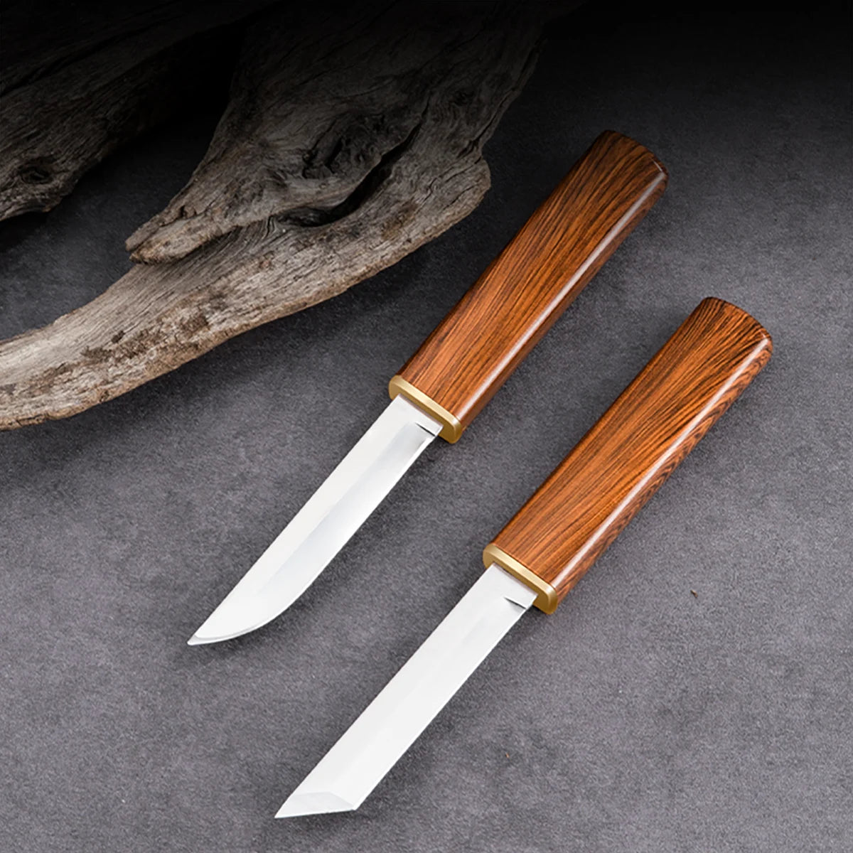 2-in-1 Stainless Steel Utility Knife - Outdoor Paring Meat Cutter