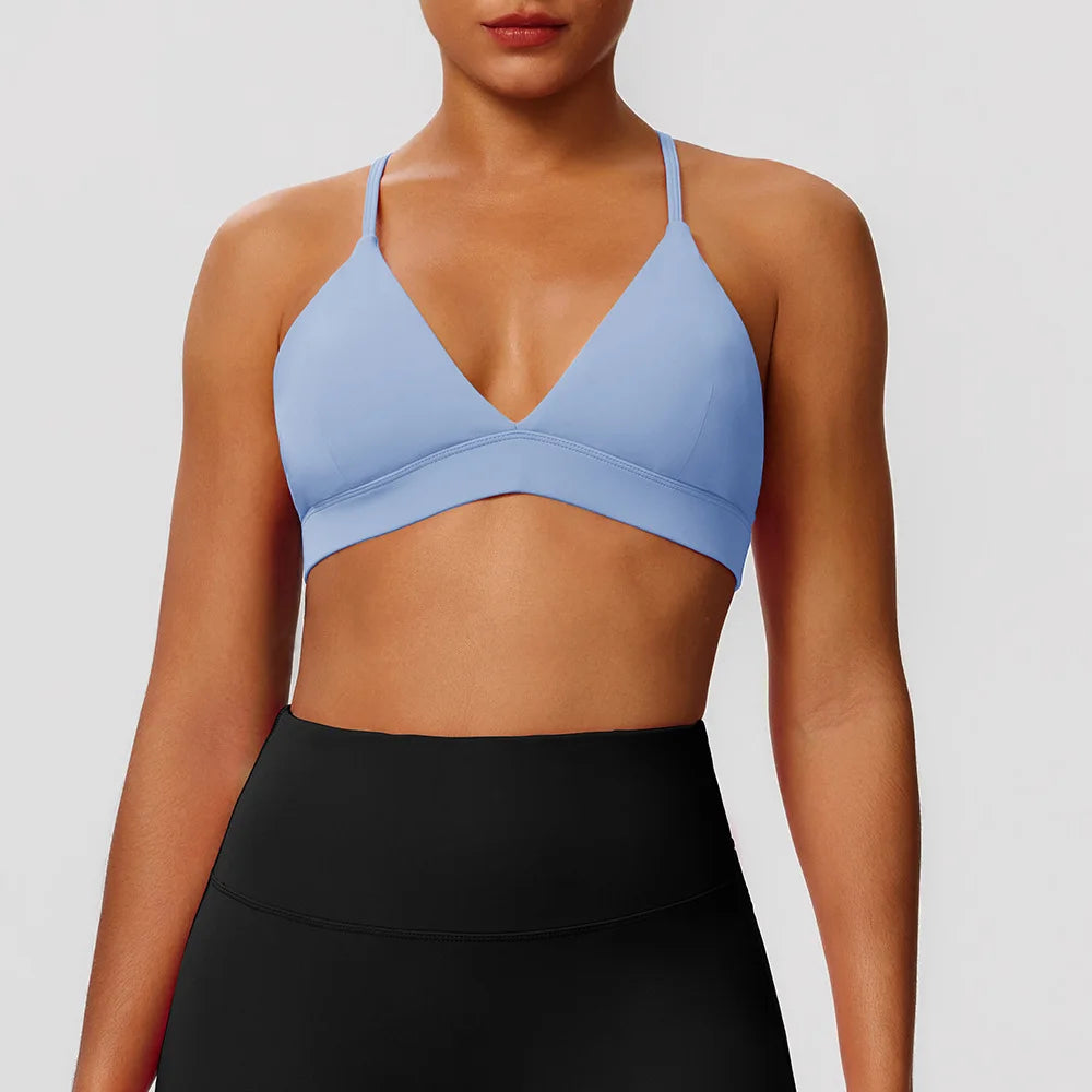 Tight Yoga Bra Women's Camisole Beautiful Back No Steel Ring Sports Bra Quick Drying Running Yoga Clothes Fitness Chest Pads