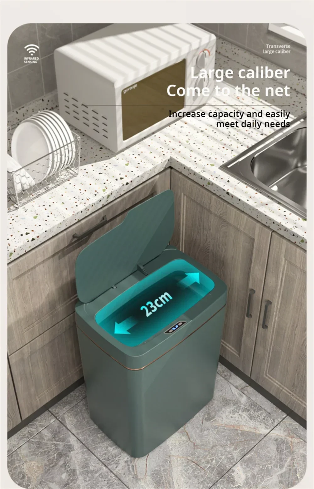 Automatic Trash Can with Lid - Odor-Reducing Kitchen Bin 2025 NEW