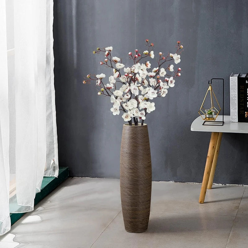 Silk Plum Blossom Branch - Artificial Flowers for Home Wedding New Year Decor - ZOOMNSTORE