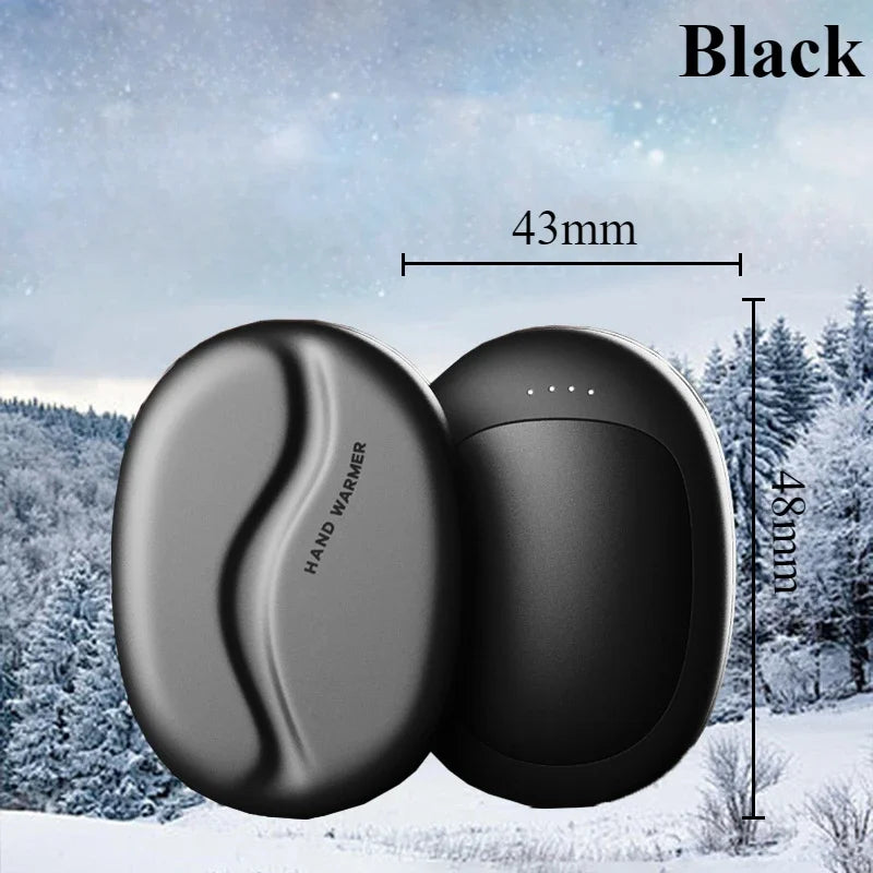Eary Coffee Bean Shape Magnetic Hand Warmer Split Mini Portable Double Sided Heating Rechargeable Hand Warmer Winter Essentials