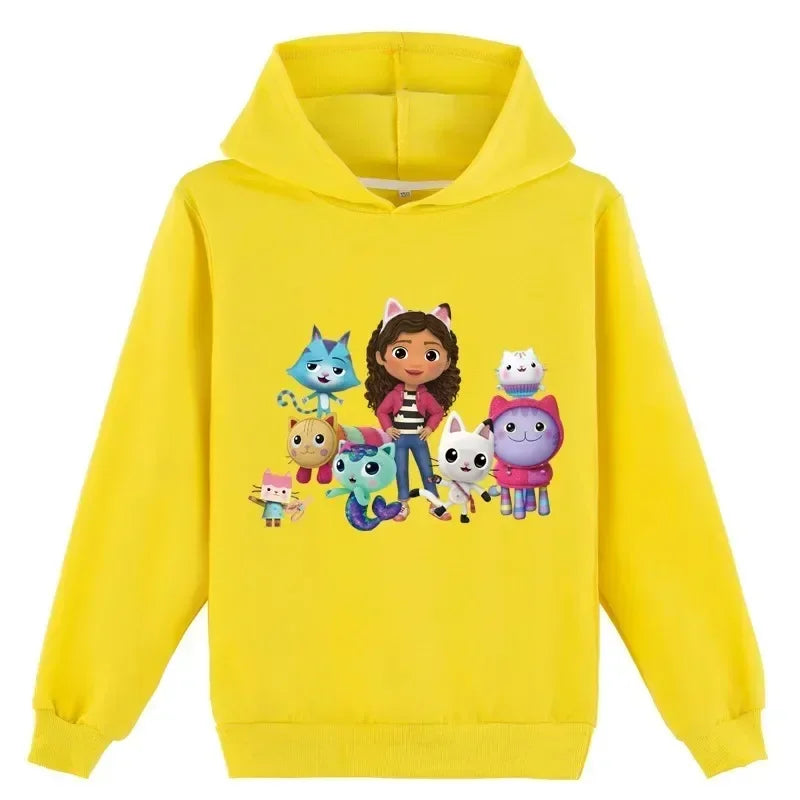 Gabbys Dollhouse Hoodie - Kids Long Sleeve Sweatshirt for Boys and Girls - ZOOMNSTORE
