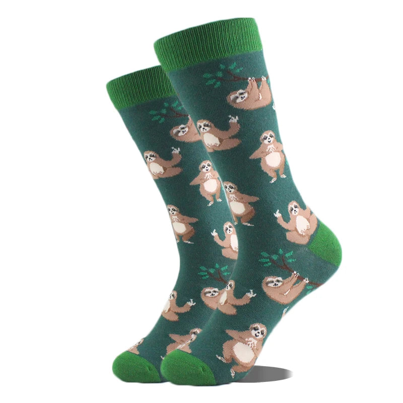 Funny Alien Shark Cotton Socks - Unisex Novelty Crew Socks
