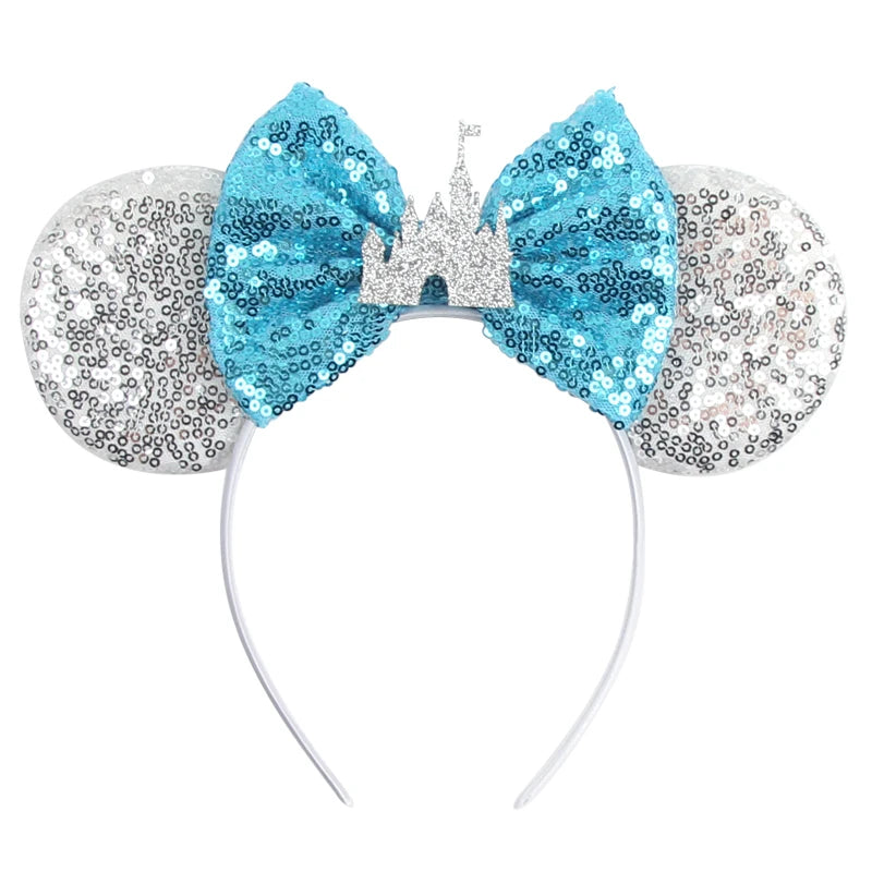 Mickey Mouse Ears Headband - Sequin Hair Bow for Halloween Festival and Cosplay