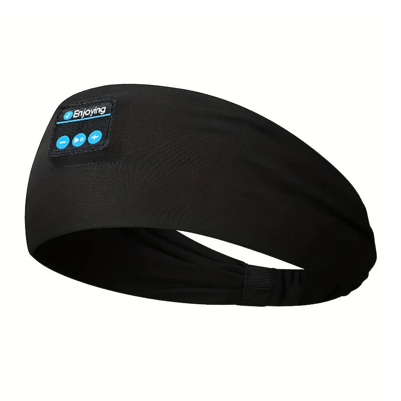 Wireless Bluetooth Headband Earphones Sports Fitness Yoga Headband Headset Elastic Soft Sleeping Smart Music Eye Mask Headphones