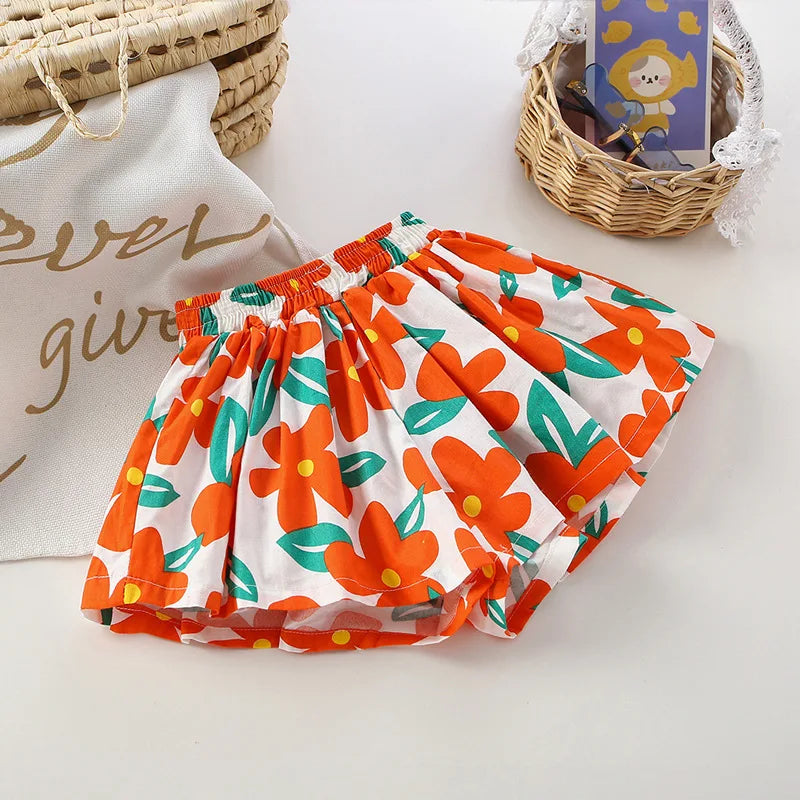 Kids Girls Skirt Shorts Summer Cotton Breathable Kids Skirt Pants Casual Baby Bloomers Children Short Pants Baby Stuff