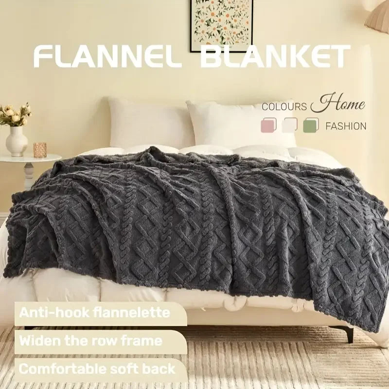 Ultra-Soft 3D Plush Fleece Blanket - Cozy Warmth Flannel Throw - ZOOMNSTORE