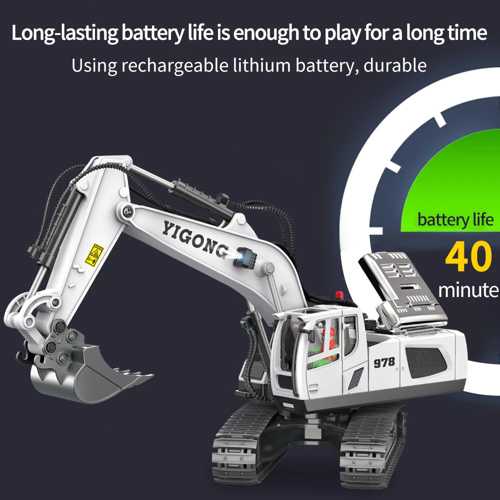 Remote Control Excavator Dump Truck Set - RC Construction Toys for Kids - ZOOMNSTORE