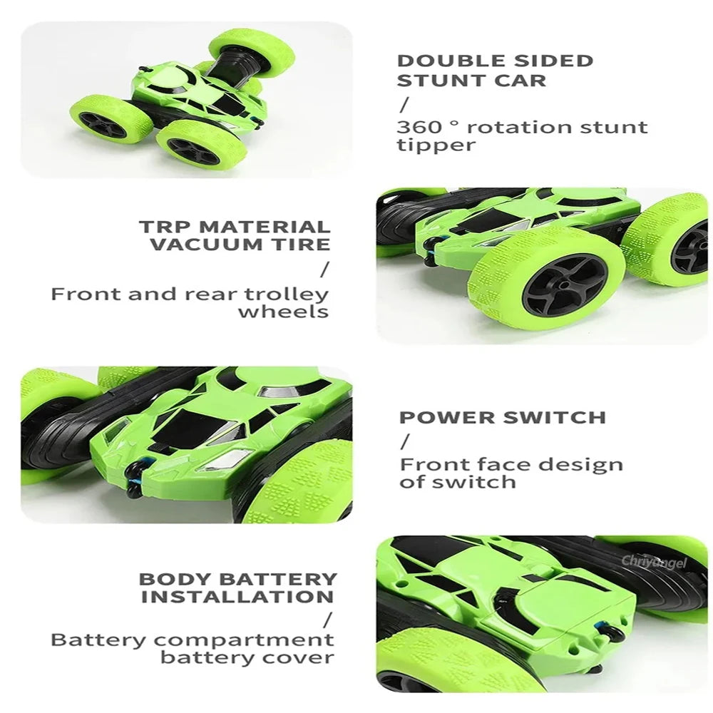 Remote Control Stunt Car - Double-Sided 360 Flip Drift Toy for Kids - ZOOMNSTORE