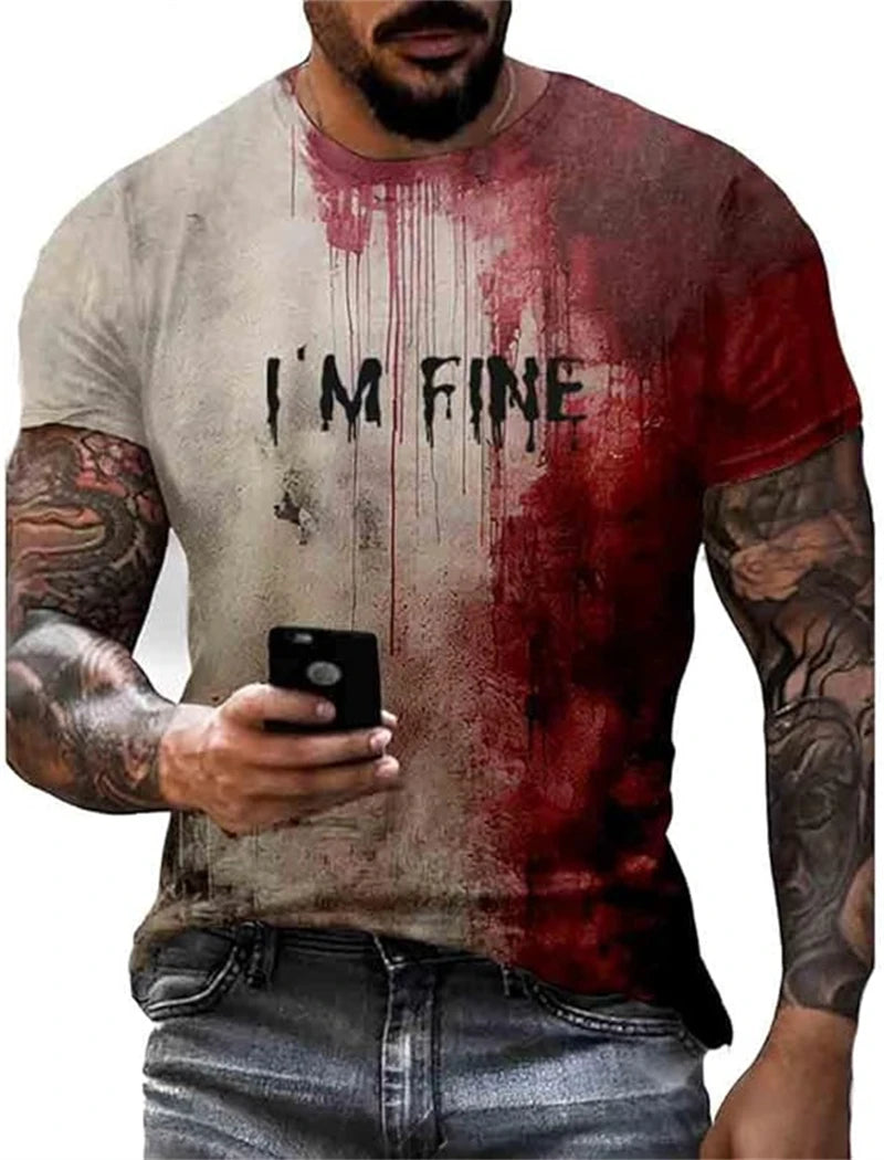 3D Printed Horror T-Shirt - Casual Short Sleeve Tee for Men and Women - ZOOMNSTORE